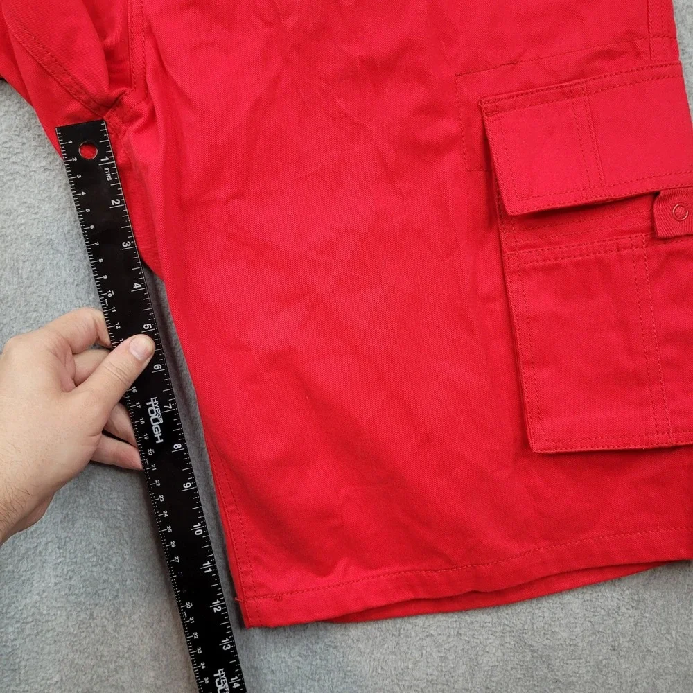 Southpole Cargo Shorts Mens 36x13 Red Cotton Baggy Y2K‎ Skate Streetwear